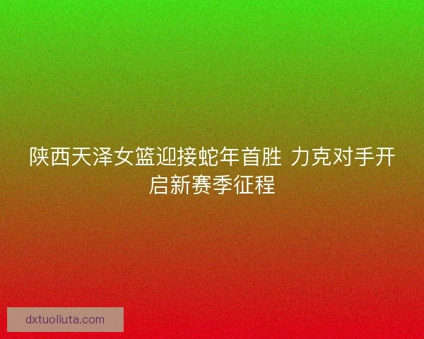 陕西天泽女篮迎接蛇年首胜 力克对手开启新赛季征程