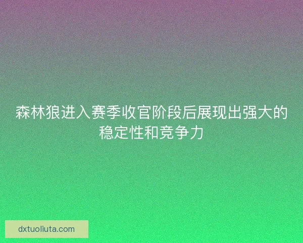 森林狼进入赛季收官阶段后展现出强大的稳定性和竞争力